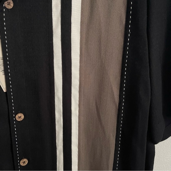 Island Shores men’s button short sleeve Charlie Sheen Bowling Shirt Large NWT - Picture 5 of 10